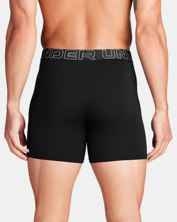 Boxer UA Performance en coton 16 cm Boxerjock® pour homme (lot de 3), Black, pdpMainDesktop image number 1